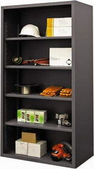 Durham - 4 Shelves, 7,600 Lb Capacity, Closed Shelving System - 36" Wide x 24" Deep x 72" High, Gray - USA Tool & Supply