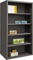 Durham - 4 Shelves, 6,100 Lb Capacity, Closed Shelving System - 72" Wide x 24" Deep x 72" High, Gray - USA Tool & Supply