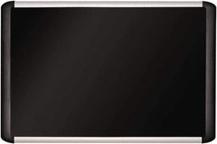 MasterVision - 49.41" Wide x 77.17" High Cork Bulletin Board - Fabric, Black - USA Tool & Supply