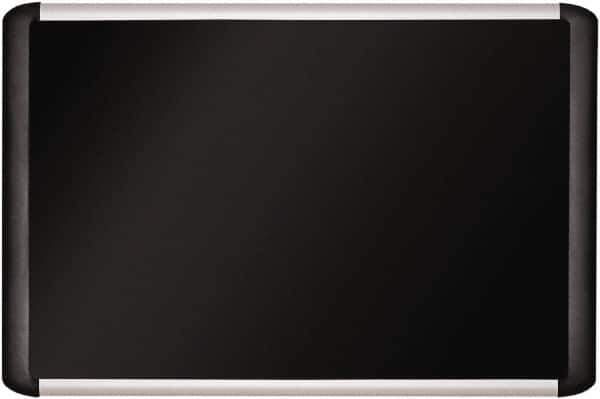MasterVision - 35.83" Wide x 53.54" High Cork Bulletin Board - Fabric, Black - USA Tool & Supply