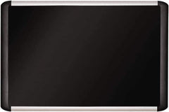 MasterVision - 35.83" Wide x 53.54" High Cork Bulletin Board - Fabric, Black - USA Tool & Supply