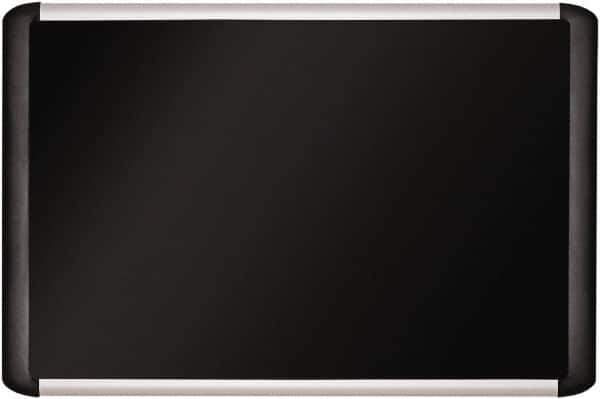 MasterVision - 49.61" Wide x 100.79" High Cork Bulletin Board - Fabric, Black - USA Tool & Supply