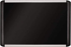 MasterVision - 49.61" Wide x 100.79" High Cork Bulletin Board - Fabric, Black - USA Tool & Supply