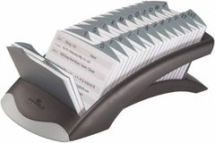 DURABLE - Graphite & Black Open Tray Address Card File - Plastic - USA Tool & Supply