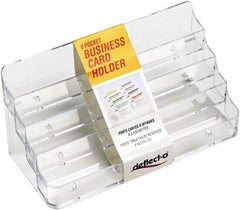 Deflect-o - Clear Business Card Holder - Plastic - USA Tool & Supply