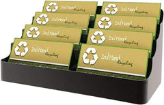 Deflect-o - Black Business Card Holder - Plastic - USA Tool & Supply