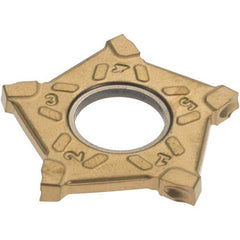 Iscar - PENTAD22R200 Grade IC808, 2mm Cutting Width Carbide Cutoff Insert - Right Hand Lead Angle, 0.2mm Corner Radius, TiAlN Finish - USA Tool & Supply