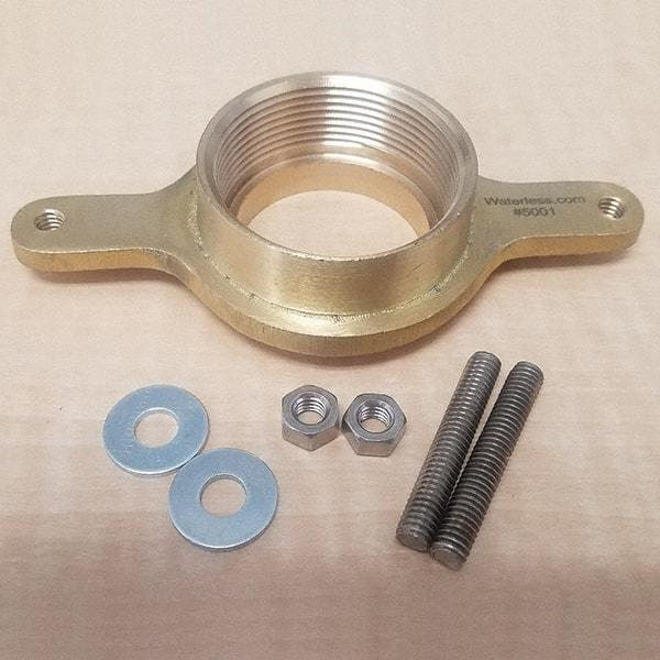 Waterless - Urinals & Accessories Type: Waterless Urinal Flange Color: Brass - USA Tool & Supply