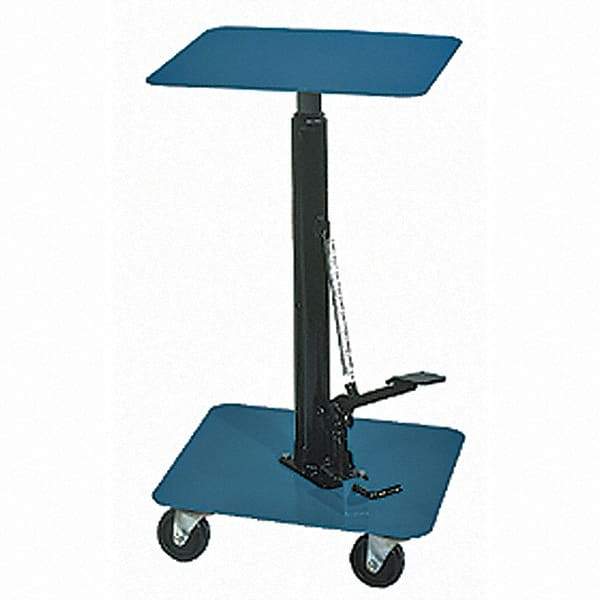 Wesco Industrial Products - 200 Lb Capacity Manual Hydraulic Post Lift Table - 28-1/2" to 46" Lift Height, 16" Platform Length x 16" Platform Width - USA Tool & Supply