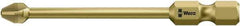 Wera - #2, Harpoon Phillips Power Screwdriver Bit - 1/4" Drive, 2" OAL - USA Tool & Supply