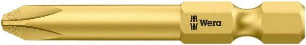 Wera - #3, Hex Drive Phillips Power Screwdriver Bit - 1/4" Drive, 2" OAL - USA Tool & Supply