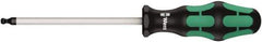 Wera - 3/8" Hex Ball End Driver - 6" Bade Length, Ergonomic Cushion Grip Handle, 262mm OAL - USA Tool & Supply