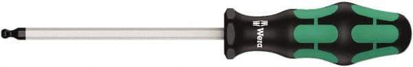 Wera - 8mm Hex Ball End Driver - 6" Bade Length, Ergonomic Cushion Grip Handle, 262mm OAL - USA Tool & Supply