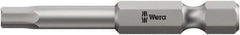 Wera - 9/64" Hex Bit - 1/4" Hex Drive, 3-1/2" OAL - USA Tool & Supply