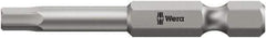 Wera - 2.5mm Hex Bit - 1/4" Hex Drive, 3-1/2" OAL - USA Tool & Supply