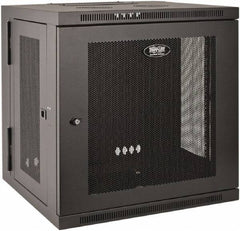 Tripp-Lite - 23-1/2" Overall Width x 12" Rack Height x 21-5/8" Overall Depth Data Cable Enclosure - 200 Lb Capacity, Black - USA Tool & Supply