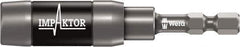 Wera - 1/4" Hex Bit Holder - 1/4" Hex Drive, 3" OAL - USA Tool & Supply