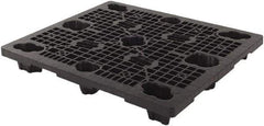 LEWISBins+ - 40.2" Long x 48.2" & Wide x 5-3/4" High Polypropylene Nestable Pallet - 12,000 Lb Static Capacity, Black - USA Tool & Supply