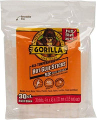 Gorilla Glue - 0.43" Diam, 4" Long, Clear, Hot Melt, Low Melt Glue Stick - USA Tool & Supply