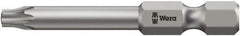 Wera - 1/4" Drive T15 Torx Plus Screwdriver Bit - 2" OAL, Tamper Resistant Bit - USA Tool & Supply