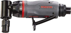 Proto - 1/4" Collet, Angle Handle, Angle Air Die Grinder - 23,000 RPM, Rear Exhaust, 2.7 CFM, 0.3 hp, 90 psi, 1/4" Inlet - USA Tool & Supply