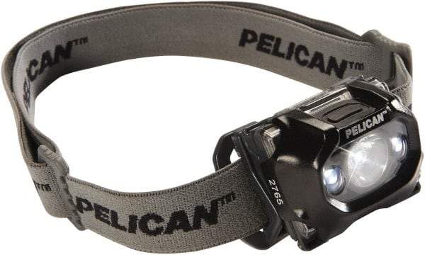 Pelican Products, Inc. - White LED Bulb, 105 Lumens, Hands-free Flashlight - Black Plastic Body, 3 AAA Alkaline Batteries Included - USA Tool & Supply
