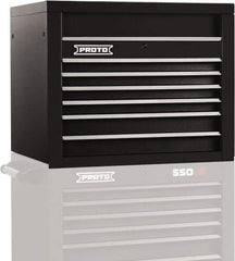 Proto - 6 Drawer Top Tool Chest - 34" Wide x 25-1/4" Deep x 27" High, Steel, Black - USA Tool & Supply