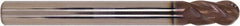Millstar - 10mm Diam, 20mm LOC, 4 Flute Solid Carbide Ball End Mill - HSN Finish, Single End, 100mm OAL, 10mm Shank Diam - USA Tool & Supply