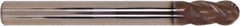 Millstar - 3/8" Diam, 3/4" LOC, 4 Flute Solid Carbide Ball End Mill - HSN Finish, Single End, 3-1/2" OAL, 3/8" Shank Diam - USA Tool & Supply