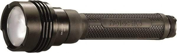 Streamlight - White LED Bulb, 2,200 Lumens, Industrial/Tactical Flashlight - Black Aluminum Body, 4 CR123A Lithium Batteries Included - USA Tool & Supply