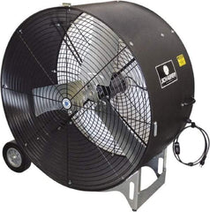 Schaefer Ventilation Equipment - 36" Blade, 1/2 hp, 7,700 & 11,000 CFM, Industrial Circulation Fan - Portable with Wheels, 1 Speed - USA Tool & Supply