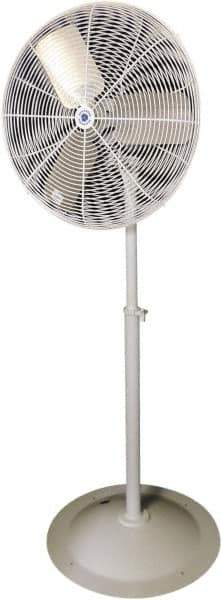 Schaefer Ventilation Equipment - 20" Blade, 1/4 hp, 3,400 & 4,100 CFM, Oscillating Industrial Circulation Fan - Pedestal, 2 Speed - USA Tool & Supply