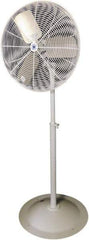 Schaefer Ventilation Equipment - 24" Blade, 1/4 hp, 4,900 & 5,400 CFM, Oscillating Industrial Circulation Fan - Pedestal, 2 Speed - USA Tool & Supply