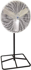 Schaefer Ventilation Equipment - 30" Blade, 1/2 hp, 7,000 & 9,420 CFM, Industrial Circulation Fan - Pedestal, 2 Speed - USA Tool & Supply