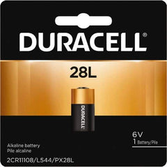 Duracell - Size 28L, Lithium, 1 Pack, Standard Battery - 6 Volts, Button Tab Terminal, 2CR11108, ANSI 1406LC Regulated - USA Tool & Supply