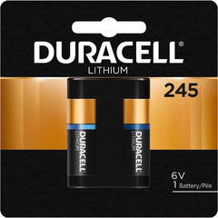 Duracell - Size 245, Lithium, 1 Pack, Button & Coin Cell Battery - 6 Volts, Flat Terminal, 2CR5, ANSI 5032LC Regulated - USA Tool & Supply