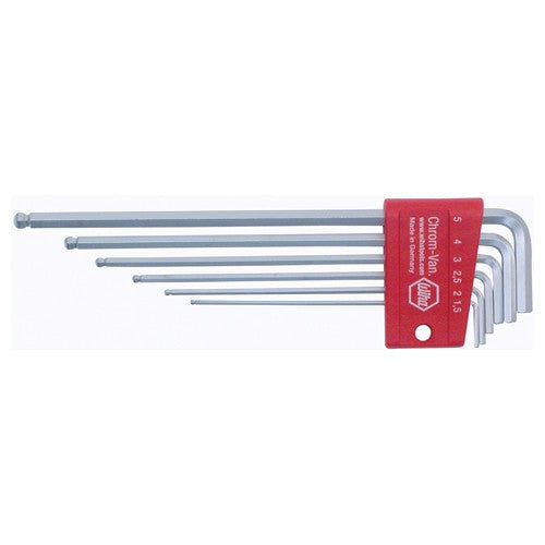 6PC SET BALL END HEX L KEY METRIC - USA Tool & Supply