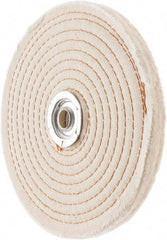 Value Collection - 6" Diam x 1/2" Thick Unmounted Buffing Wheel - 50 Ply, Polishing, 1" Arbor Hole, Hard Density - USA Tool & Supply