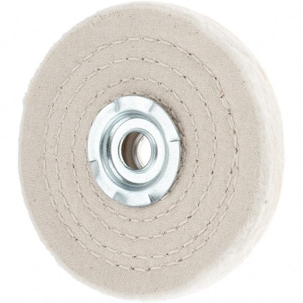 Value Collection - 4" Diam x 1/2" Thick Unmounted Buffing Wheel - 50 Ply, Polishing, 1" Arbor Hole, Hard Density - USA Tool & Supply