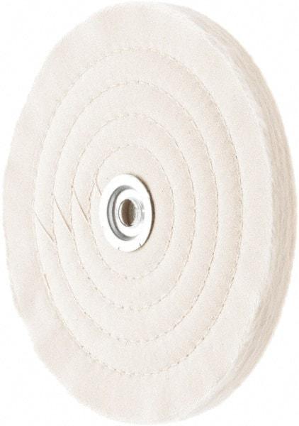 Value Collection - 8" Diam x 1/2" Thick Unmounted Buffing Wheel - 50 Ply, Polishing, 1" Arbor Hole, Medium Density - USA Tool & Supply