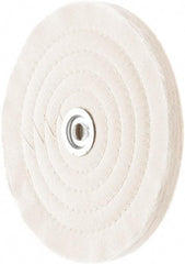 Value Collection - 8" Diam x 1/2" Thick Unmounted Buffing Wheel - 50 Ply, Polishing, 1" Arbor Hole, Medium Density - USA Tool & Supply