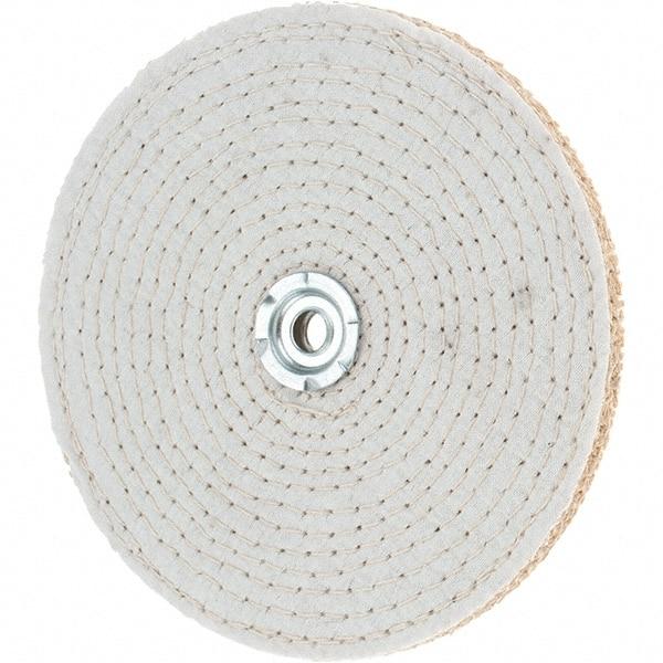 Value Collection - 8" Diam x 3/8" Thick Unmounted Buffing Wheel - 40 Ply, Polishing, 1" Arbor Hole, Hard Density - USA Tool & Supply