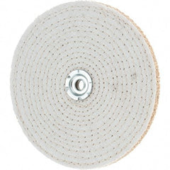 Value Collection - 8" Diam x 3/8" Thick Unmounted Buffing Wheel - 40 Ply, Polishing, 1" Arbor Hole, Hard Density - USA Tool & Supply