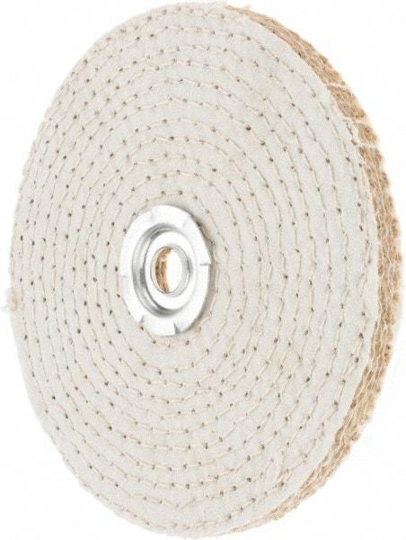 Value Collection - 6" Diam x 3/8" Thick Unmounted Buffing Wheel - 40 Ply, Polishing, 1" Arbor Hole, Hard Density - USA Tool & Supply