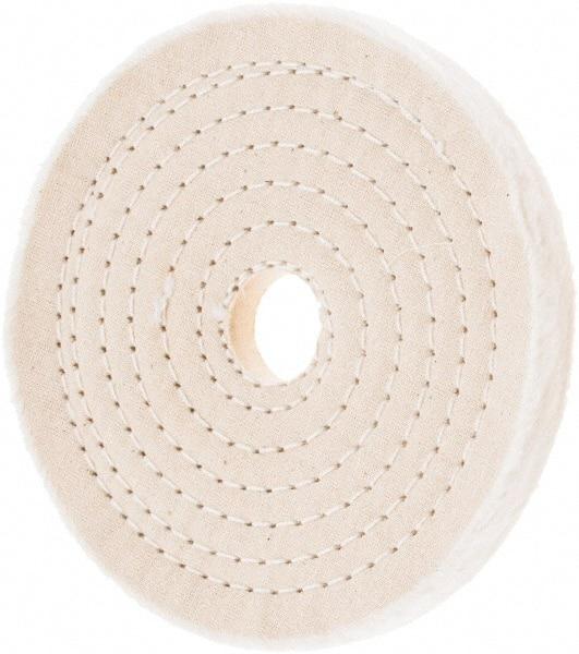 Value Collection - 6" Diam x 1/2" Thick Unmounted Buffing Wheel - 50 Ply, Polishing, 1" Arbor Hole, Hard Density - USA Tool & Supply