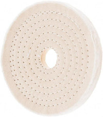 Value Collection - 6" Diam x 1/2" Thick Unmounted Buffing Wheel - 50 Ply, Polishing, 1" Arbor Hole, Hard Density - USA Tool & Supply