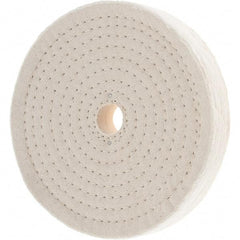 Value Collection - 8" Diam x 1" Thick Unmounted Buffing Wheel - 80 Ply, Polishing, 1" Arbor Hole, Hard Density - USA Tool & Supply