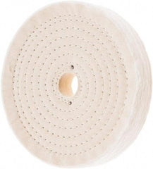 Value Collection - 7" Diam x 1" Thick Unmounted Buffing Wheel - 80 Ply, Polishing, 1" Arbor Hole, Hard Density - USA Tool & Supply