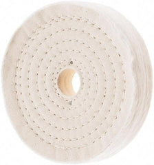 Value Collection - 6" Diam x 1" Thick Unmounted Buffing Wheel - 80 Ply, Polishing, 1" Arbor Hole, Hard Density - USA Tool & Supply