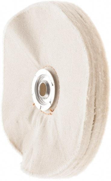 Value Collection - 6" Diam x 1/2" Thick Unmounted Buffing Wheel - 50 Ply, Polishing, 1" Arbor Hole, Soft Density - USA Tool & Supply